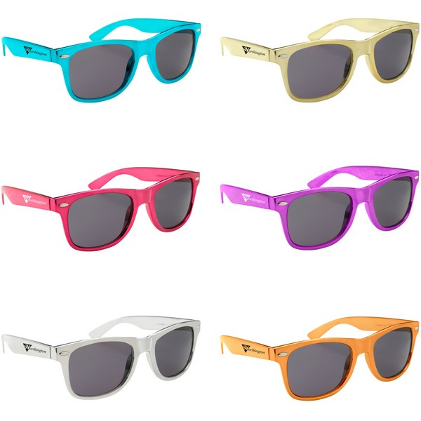 GH6226 Metallic Malibu Sunglasses With Custom I...